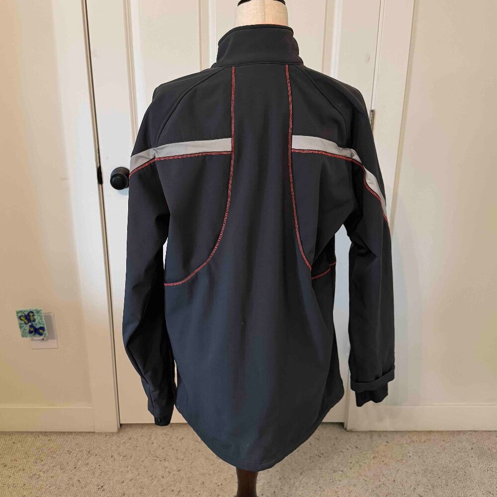 Asics Soft Shell Track Jacket Gray With Orange Li… - image 3